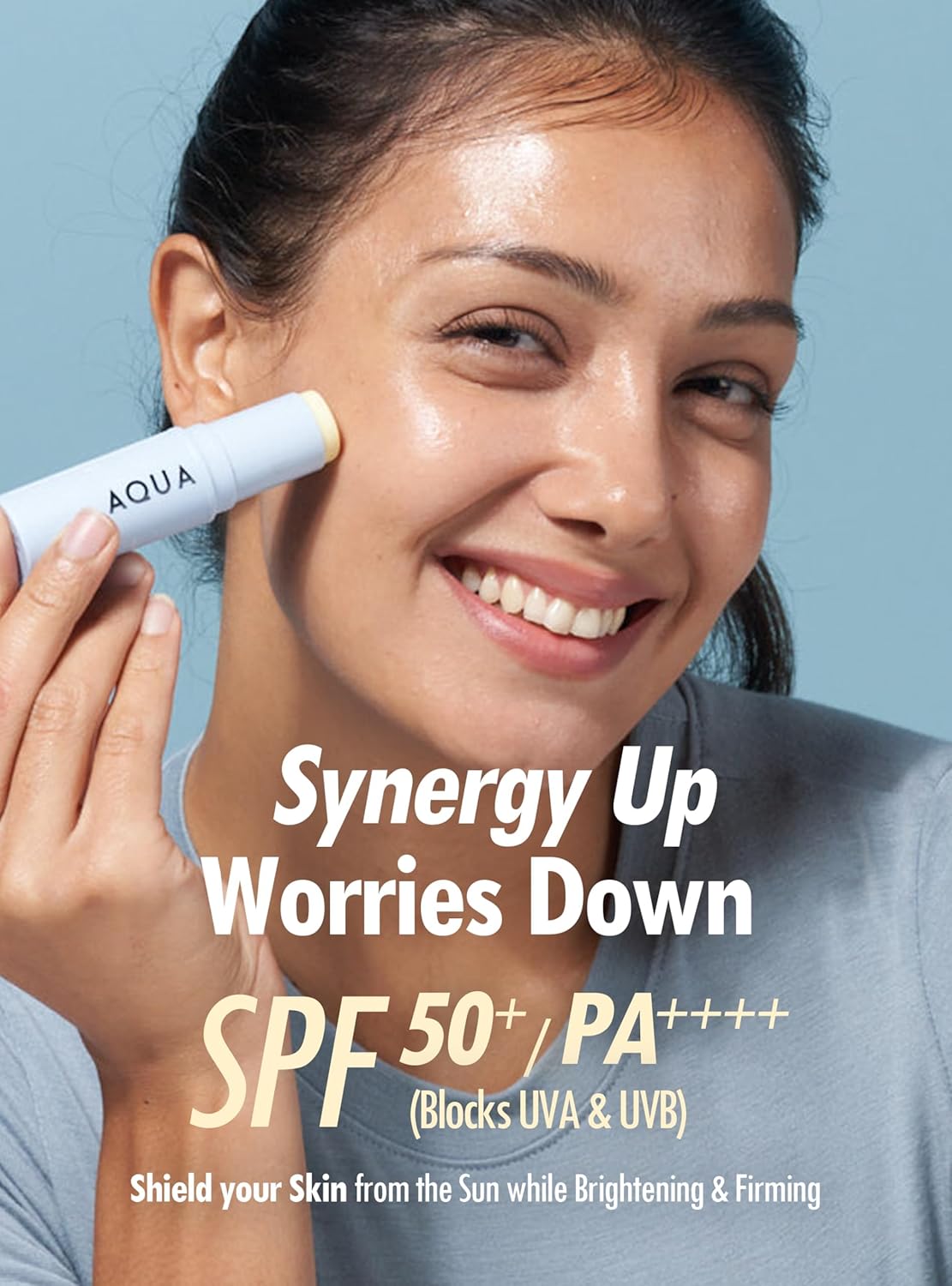 KAHI Multi Balm Max Daily Face Moisturizer + Aqua Korean Sunblock Stick | All-in-One Hydrating Lip, Eye, Neck Cream, Make Up Base & Face Mist Moisture Stick (0.30 fl oz, EA)
